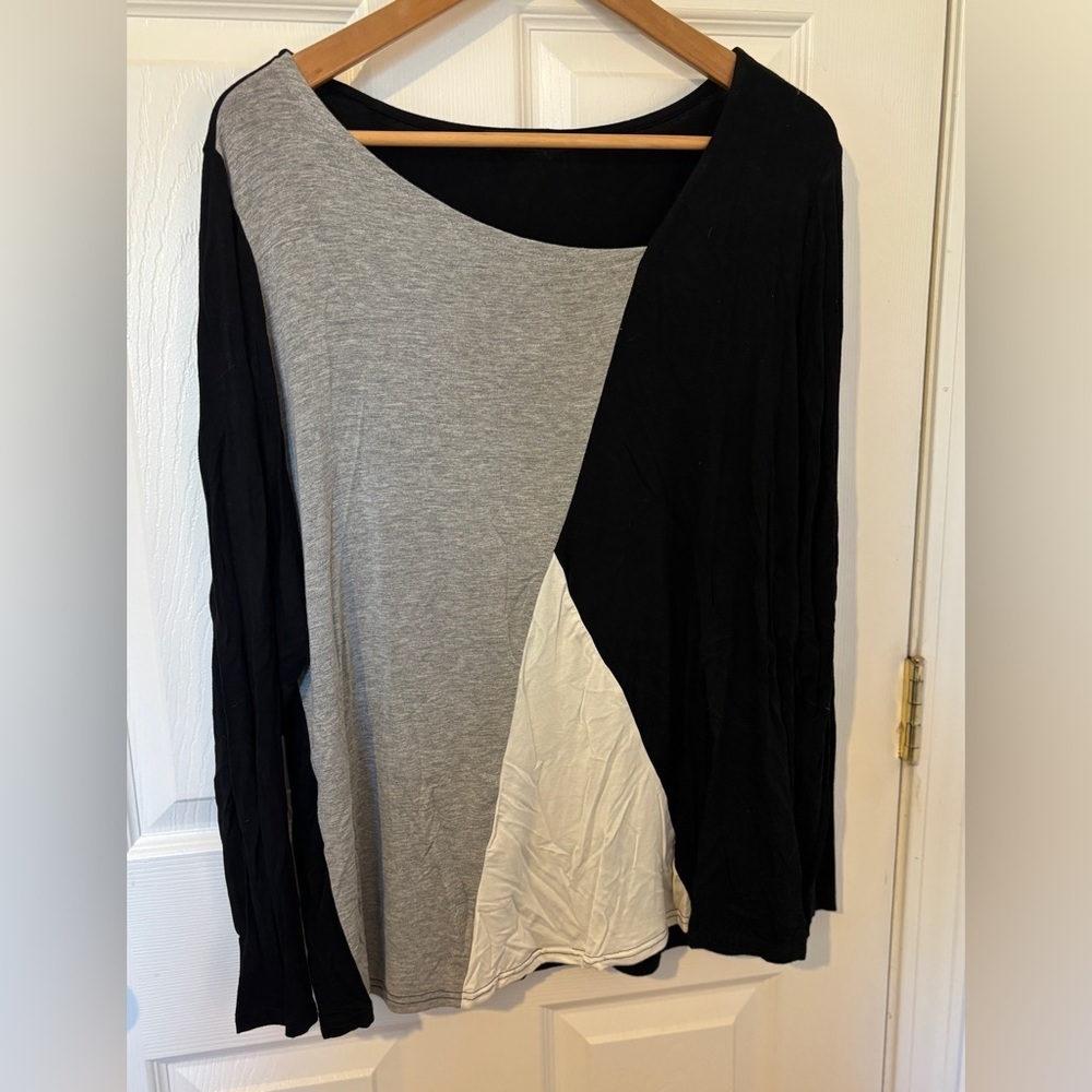 Sarin Mathews Extra Large Color Block Women’s Top